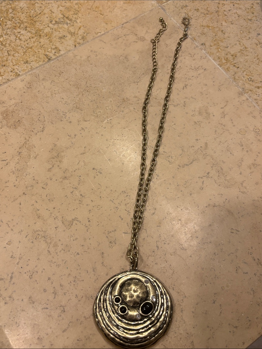 Brutalist Style Vintage Pendant Necklace